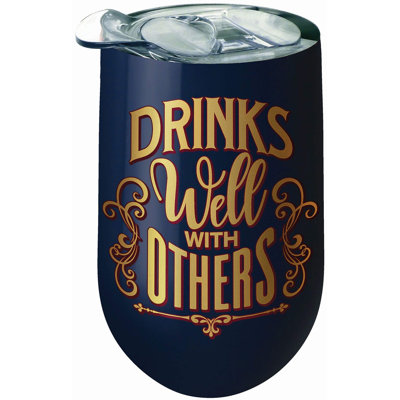 Spoontiques 16oz. Double Wall Insulated Stainless Steel Wine Tumbler