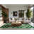 Soft Plush Feingold St Patties Modern & Contemporary Abstract Area Rug in Green – Green Binding-1786088559