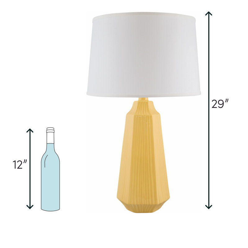 Lampe de table 29 po Branigans, Jaune
