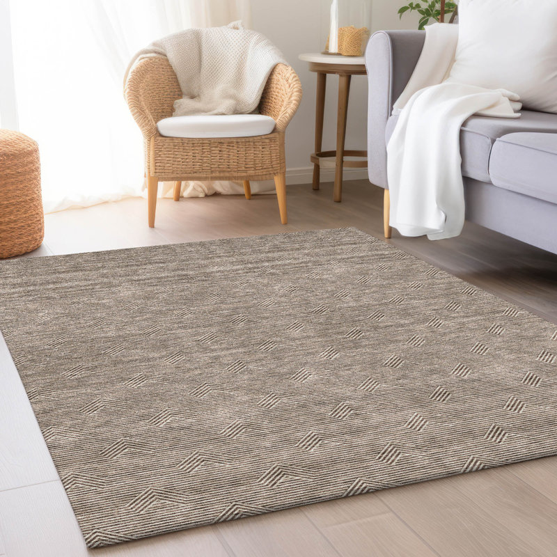 Premium Machine Washable Prisco Brown Rug, Rectangle 2'6" x 3'10"