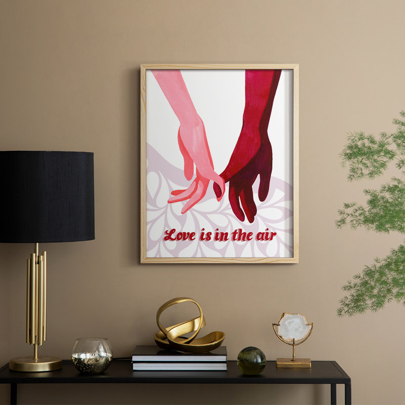 «Groovy Love II», reproduction encadrée - bois massif, Naturel, H 11 po x l 9 po