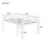 Lit mezzanine double en bois d'hévéa avec échelle, blanc-393542969