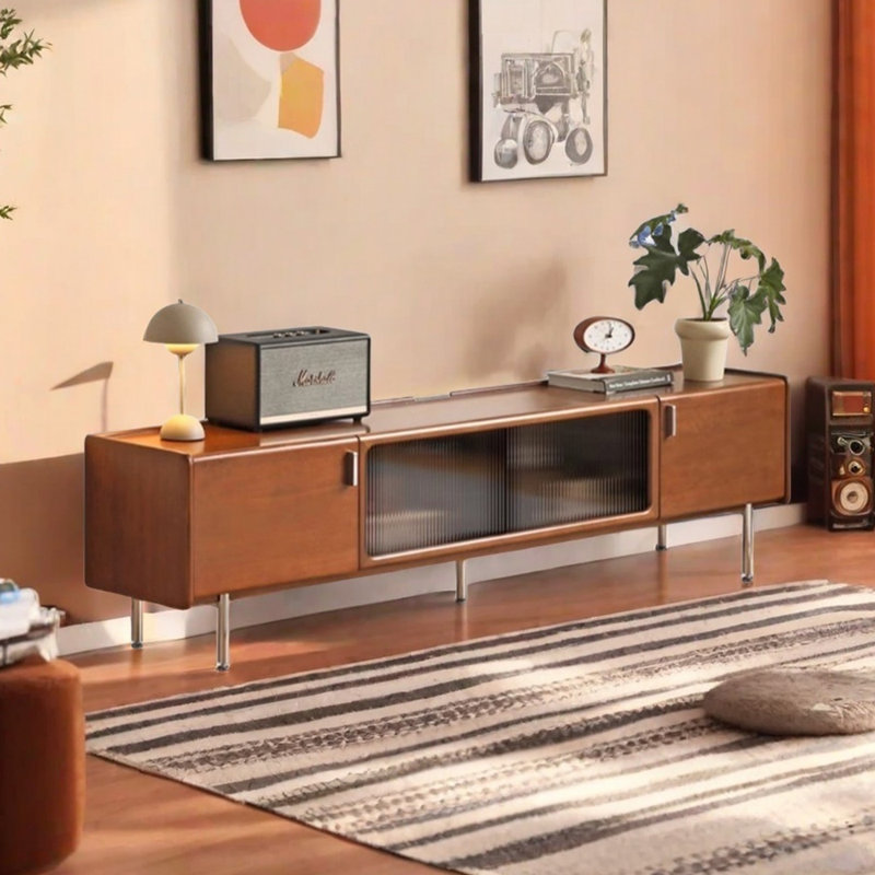 Retro simple design sense solid wood TV cabinet