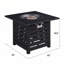 Foyer de table au gaz propane à allumage automatique 50 000 BTU avec couvercle imperméable pour l'extérieur