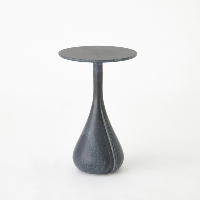 Marble End Table, 18" H x 12" W x 12" D