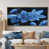 Toile avec cadre flottant or