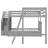 Twin over Full L-Shaped Bunk Bed With 3 Drawers, Ladder and Staircase-296819996