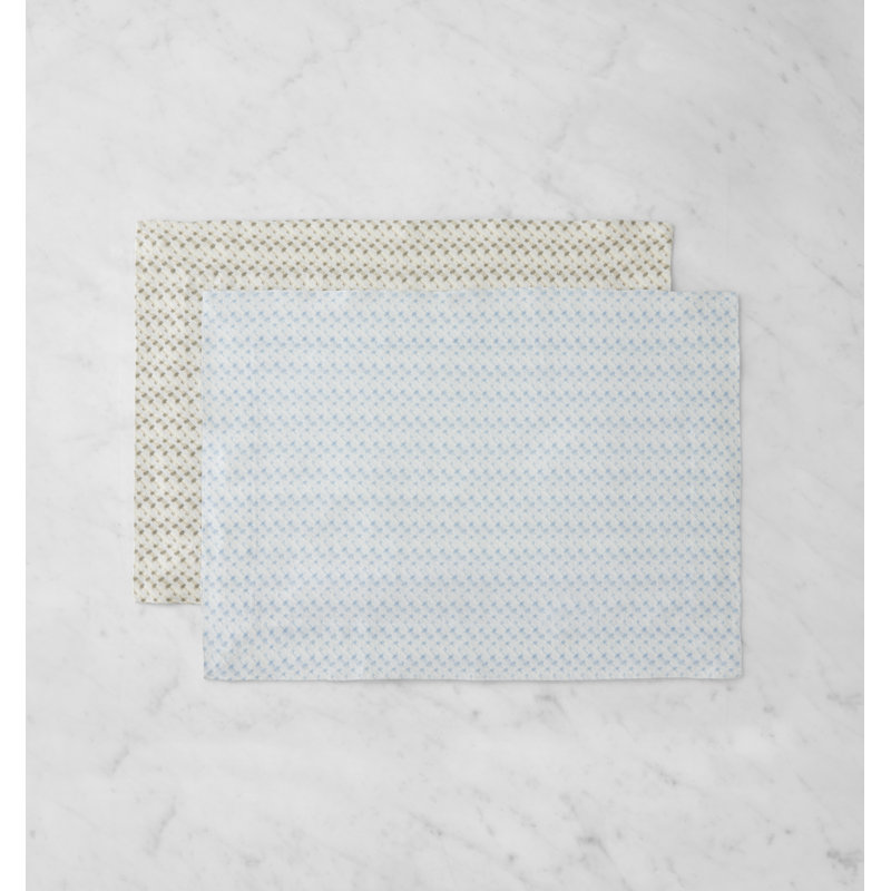 Abruzzo Linen Rectangle Placemats, Blue