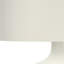 H 26 po, lampe de table, abat-jour ivoire / crème, résine crème, contemporain, éclairage, lampe de table