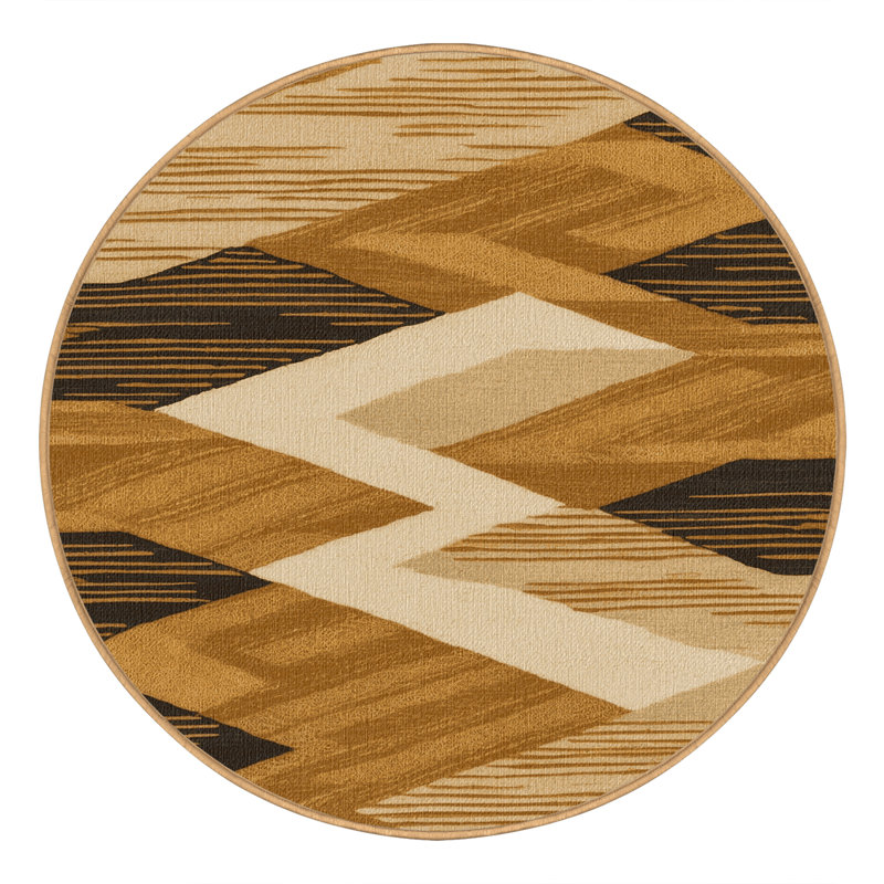 Washable Sand Dune Southwestern Area Rug, Round 7'
