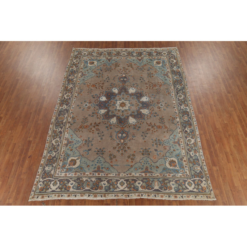 Tapis brun traditionnel rétro 8 x 11
