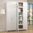 White Metal Pantry Cabinet, 90" Tall Freestanding Cabinet with Doors & Adjustable Shelves, Large Storage Cabinet for Kitchen, Living Room, Dining Room, 15.8"D x 31.5"W x 90"H-1846389777