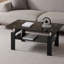 Table basse en verre trempé noir-1277601965