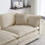 Canapé modulaire en U en chenille beige à 5 places avec canapé modulaire confortable
