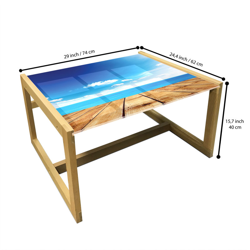 Table basse East Urban Home Landscape, H 15,75 po x L 29,13 po x l 24,4 po