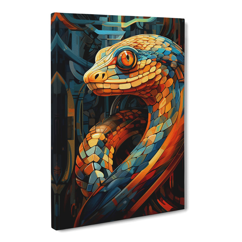 Snake Futurism - No Frame Print, 76cm H x 50cm W x 3cm D