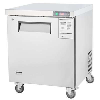 Table de préparation pour sandwich et salade réfrigérée commerciale 28 ", station de préparation d'aliments réfrigérée en acier inoxydable 7,4 pi cu avec 1 porte, réfrigérateur sans givre avec serrure pour restaurant, bar