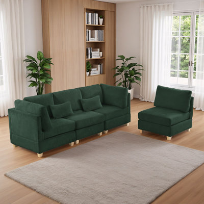 126” W Oversized 4-Seater Composable Modular Sofa