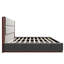 Lit plateforme tapissier en velours avec tête de lit en bois-695159357-695159296