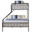 Lit superposé en métal avec matelas stable et robuste
