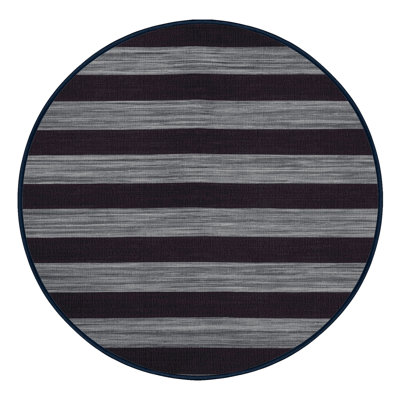 Machine Washable Horizontal Stripes Purple Area Rug