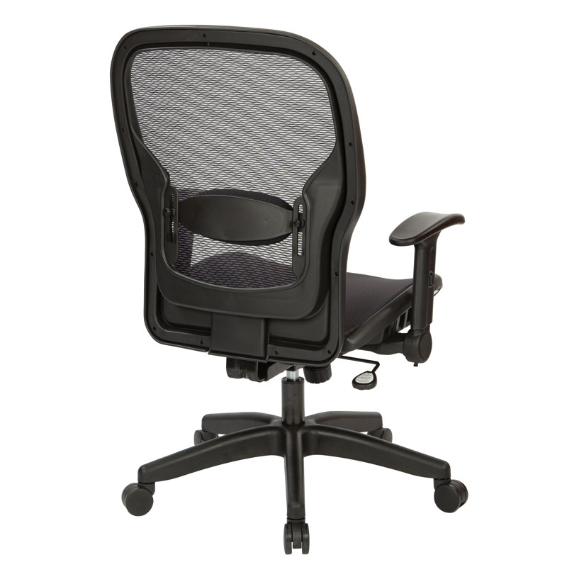 Black Mesh Executive Office Chair with Adjustable Arms