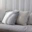 Coussin Edge à franges grises avec housse en lin et insert, ensemble de 2.-124199380