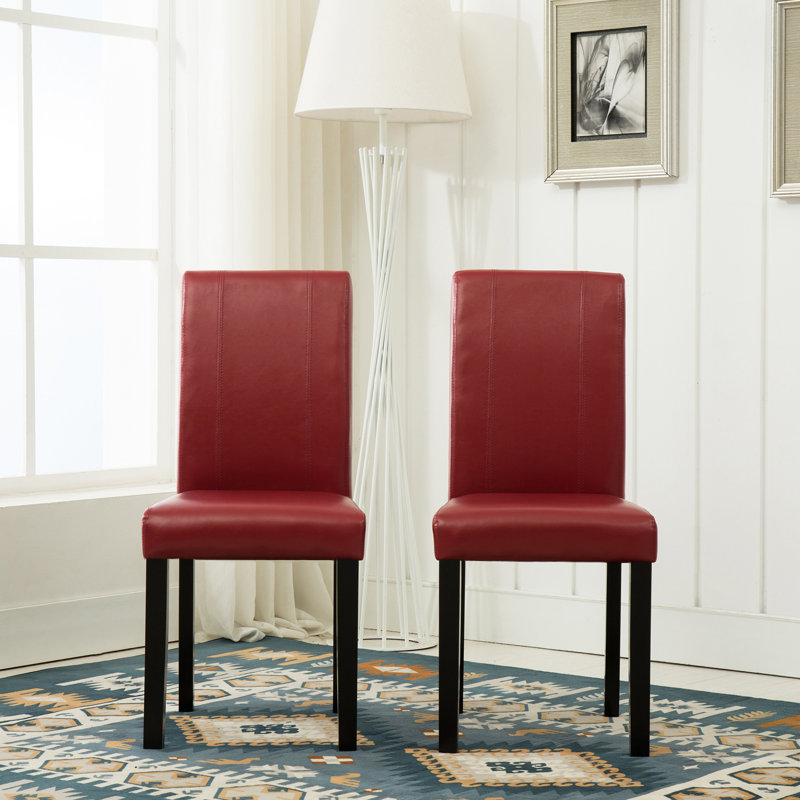 Springerton Upholstered Side Chair, Red