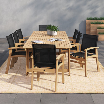 Anautica Rectangular 8 - Person 118'' Long Teak Dining Set