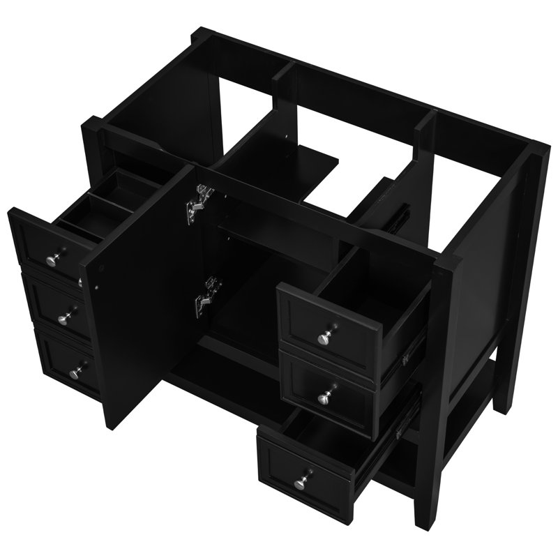 Base de meuble-lavabo moderne 36 po - 1 armoire et 3 tiroirs