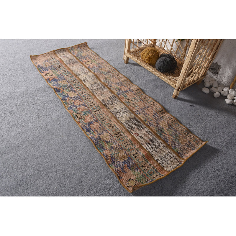 Bedroom Rugs, Vintage Rugs, Kitchen Rug, Blue Flatweave Rugs, Turkish Rugs, 1.5x3.9 ft Small Rugs