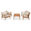 Ensemble de conversation de patio pour 5 personnes avec coussins Weslyn