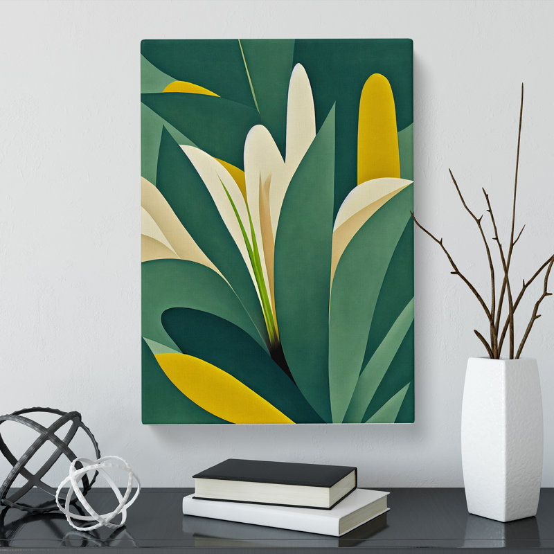 CAN-V0523-2604X Tropical Leaves Abstract Vol.4 - Wrapped Canvas Print, 50cm H x 35cm W x 3cm D