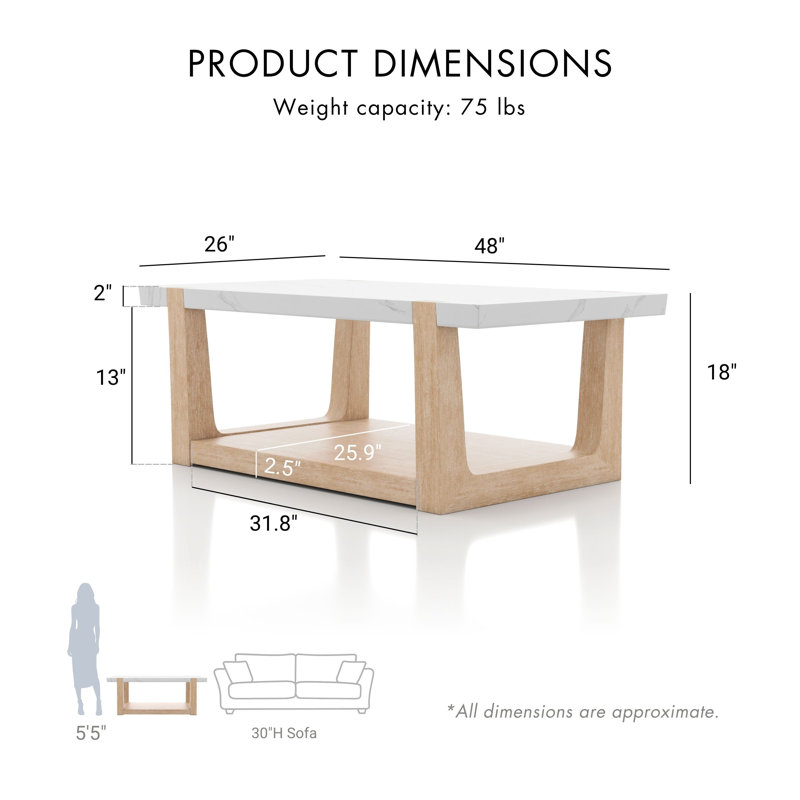 Table basse Niangua, Brun
