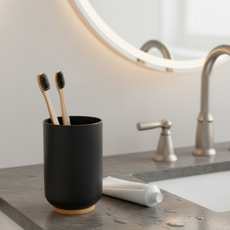 Padang Bathroom Accessory Set, Black