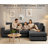100" Modern L-Shaped Convertible Sectional - Chenille Upholstery & Solid Wood Frame-542070259