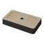 Lavabo de salle de bain vasque rectangulaire en céramique noire 24 po x 16 po - Qualité, apparence élégante, pour une conception élégante, une faible absorption d'eau, des espaces pour la maison et l'extérieur