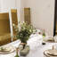 Ensemble de table de salle à manger 7 pièces blanc et argent avec 6 chaises blanches Boucle-1339516817-1339516846