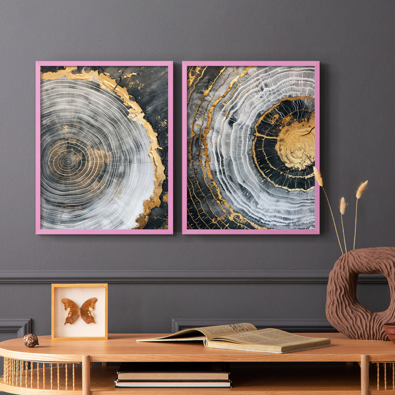 Série ABSTRACT CCxxv - reproduction encadrée de qualité supérieure - prête à être accrochée - aucun clou requis - aucun clou requis