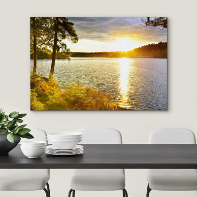 Automne Automne «Golden Hour Lakeside Serene» sur