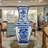 Hex Blue and White Landscape Vase