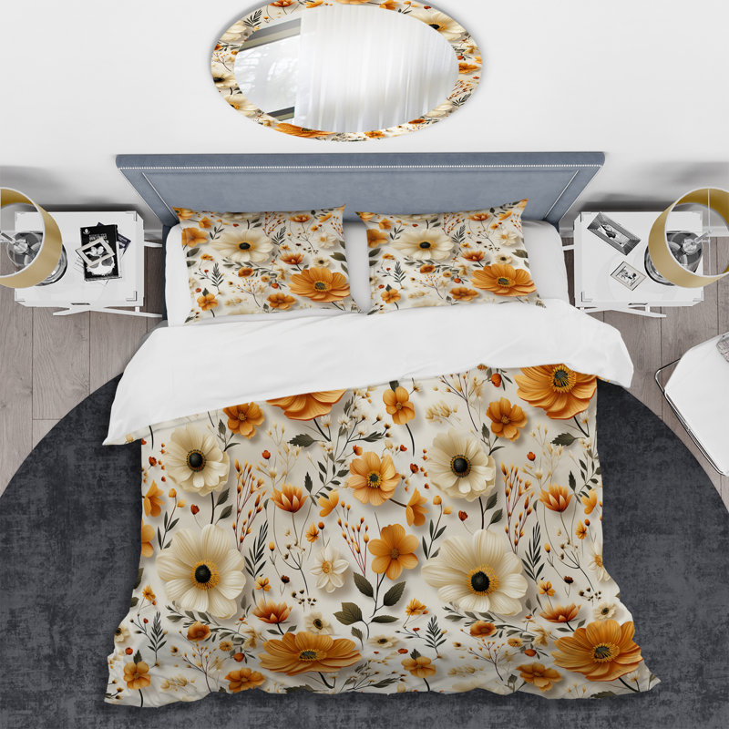 Ensemble de housse de couette Autumn I, Housse de couette simple + 1 taie décorative stan