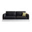 Causeuse-coussin standard en cuir véritable noir-162950177