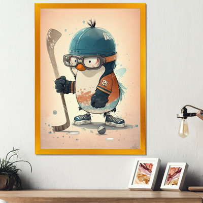 Dessin animé pingouin, impression sur toile