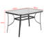 Courchevel Rectangular Metal Outdoor Dining Table With Umbrella Hole , 120cm cm W cm D-1420541226-1420541225