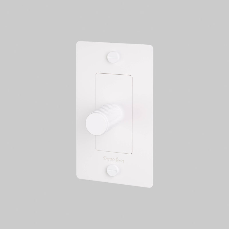 1G Dimmer / Logo, 1 Gang, White