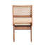 Chaises d'appoint modernes du milieu du siècle (lot de 2) pour une salle à manger décontractée, avec pieds en forme de A, finition naturelle et toucher confortable. Chaises élégantes et chaleureuses.
