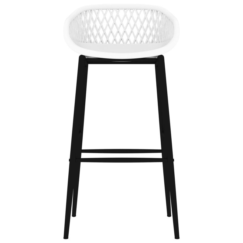 Searle Counter Stool with Metal Frame, Black, White