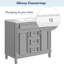 Ensemble de meuble-lavabo simple 35,1 po avec plateau en résine et miroir Deantwon-1474534620