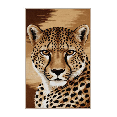 Washable Tanzanian Cheetah Big Cats Area Rug